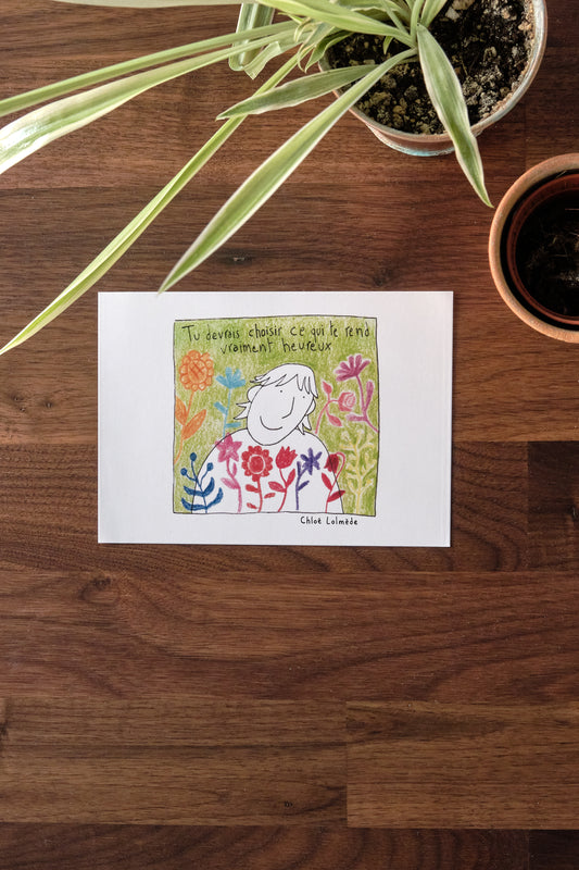 Carte - " Être heureux "